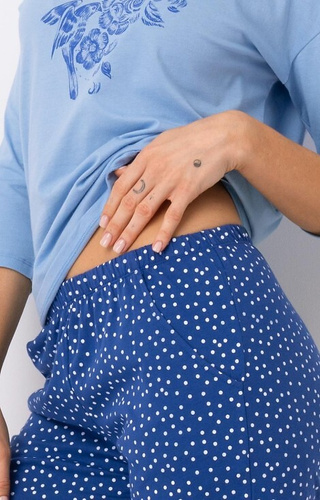 Дамска пижама LNS 550 Key - синя