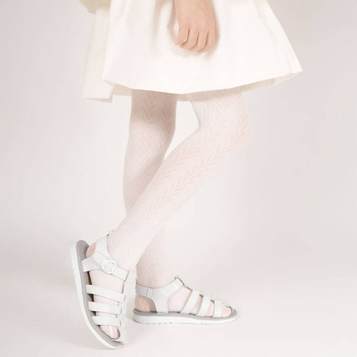 141805 W3 Жакардов чорапогащник Nicol - кремав