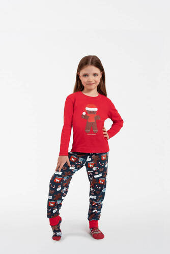 Makala Детска пижама Италианска мода - червена/принт