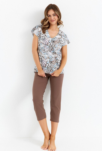 483 Дамска пижама Cana - шоколадово синя