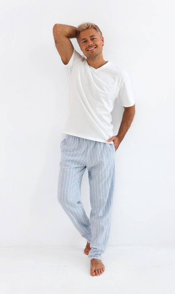 Мъжка пижама David Sensis - перлена