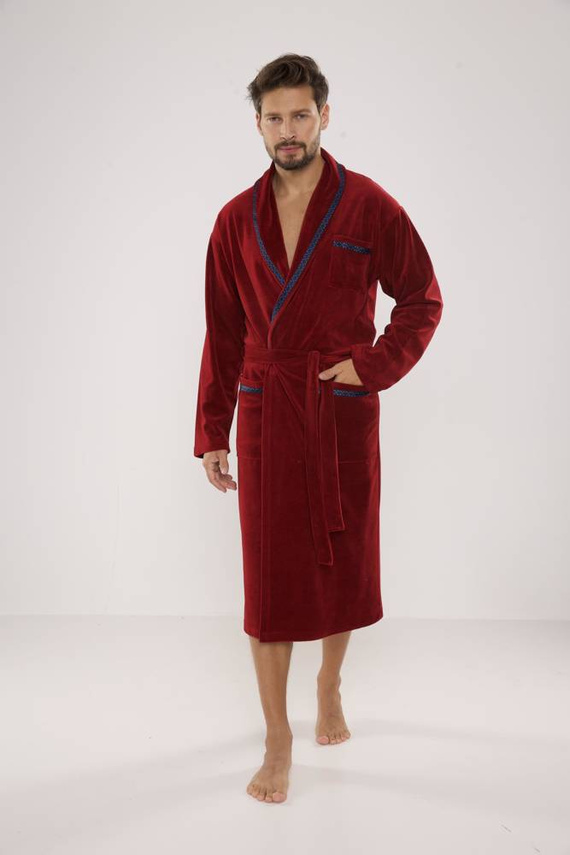 666 Роналдо мъжки халат De Lafense - бордо