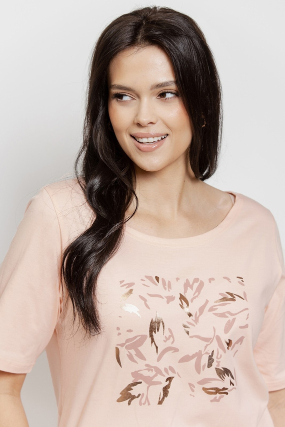 Нощница Valentina 3572/3537 Taro – дамска, памучна, къс ръкав