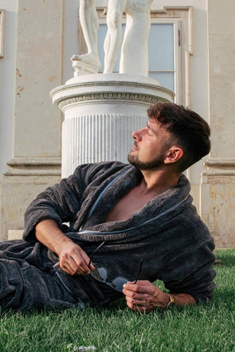 716 Мъжки халат Rafael De lafense - графит