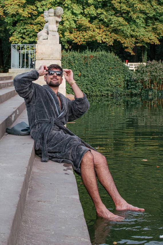 716 Мъжки халат Rafael De lafense - графит