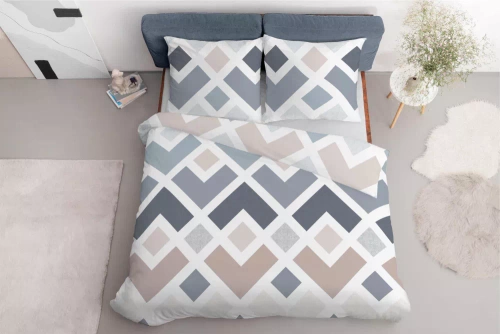 5026 A Detexpol geometry микрофибърно спално бельо синьо