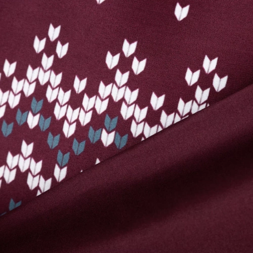 Мат Микрофибър Коледно спално бельо Еврозавеси бордо – декорирано с щампа в скандинавски стил