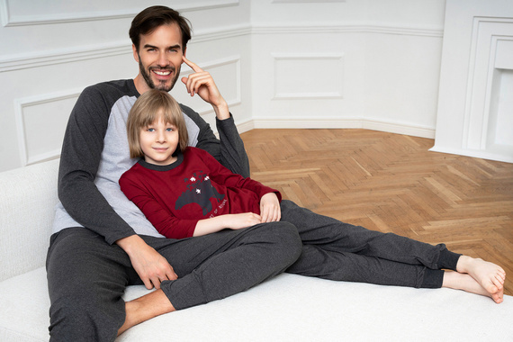 Morten Пижама за момчета Италианска мода burgundy/c.меланж