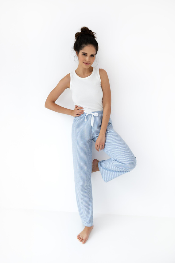 Дамска пижама Sensis Dagna - кремаво синя