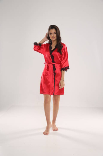 929 Kleoree Дамски халат De Lafense - червен