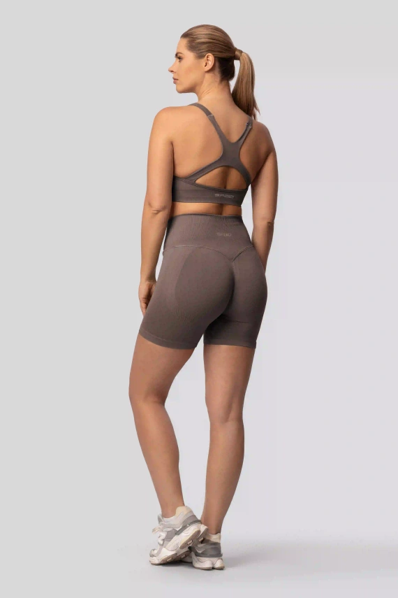 Spaio PUSH-UP PRO моделиращи безшевни шорти фитнес висок колан taupe