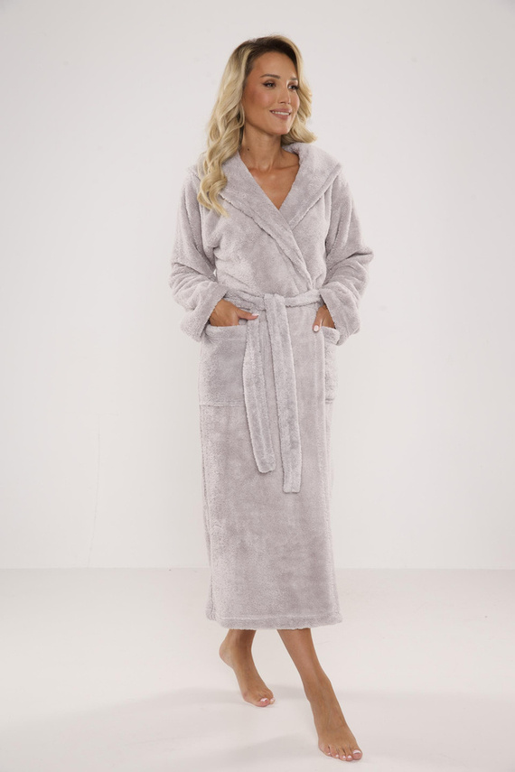 807 Дълъг дамски халат Luna II Forex - сив