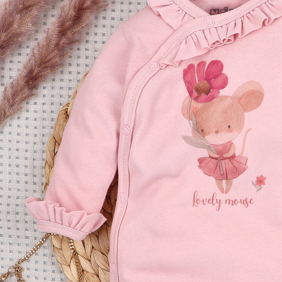 Бебешки гащеризон Little Mouse Nini 100% органичен памук – за новородени