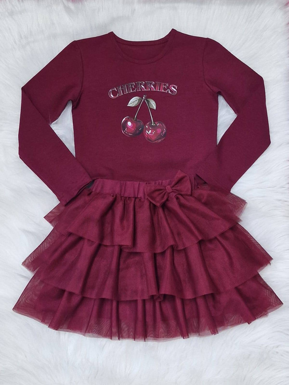 Тюлена пола Mia Bambarillo в бордо – момичешка, елегантна и лека