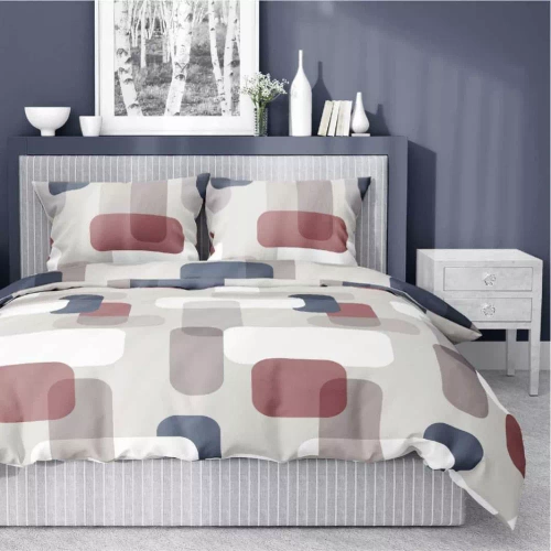 5487 B Detexpol Satin Stories сатенено спално бельо сиво | 100% памук, сатенирана тъкан, цип, подаръчна опаковка