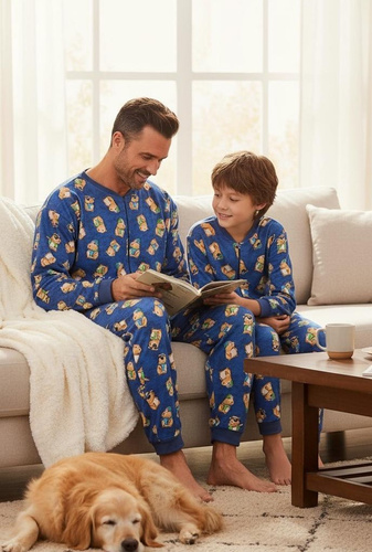 185/183 186/183 Детски гащеризон Capybara 2 за момче с корнет – памук, с цип и забавен принт