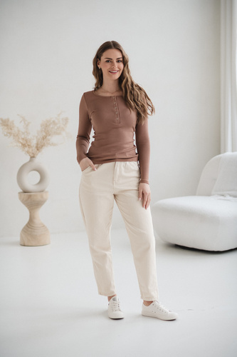 Блуза за бременни и кърмене Tummy Milk&Love вискоза toffee