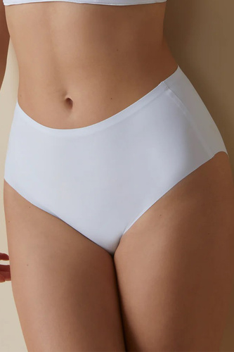 503 Дамски слипове Maxi Braga Selene, бели - с висока талия, безшевни, оформящи