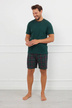 Мъжка къса пижама - зелена