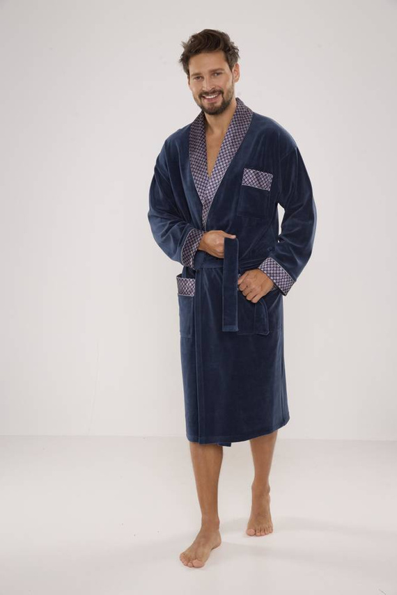 773 Мъжки форекс халат за баня Bonjour - деним