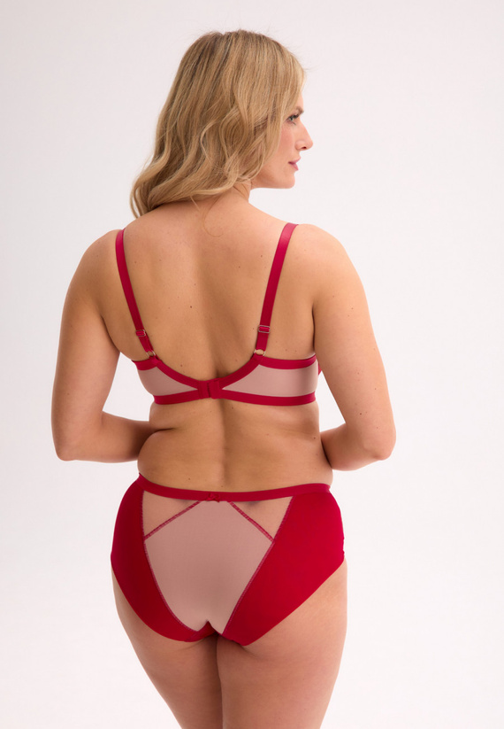 GFP 1273 Aina Gaia червени – класически бикини от микрофибър и дантела