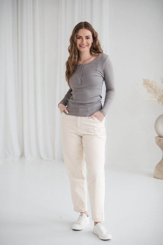 Блуза за бременни и кърмене Tummy Milk&Love вискоза gray