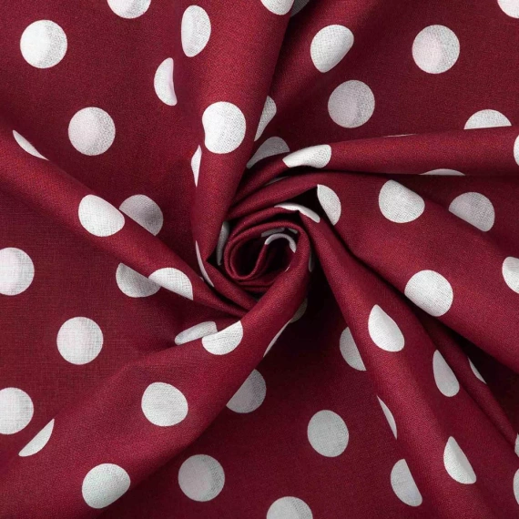 1A Коледен комплект спално бельо от памук от Spod Igły i Nitki – червено каре на точки, цип, 100% памук