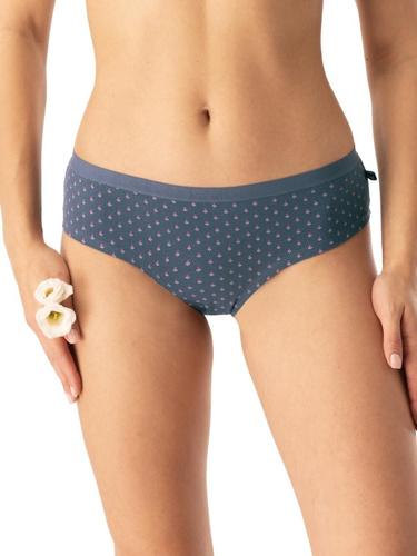 Дамски слипове Key LPN 742 графит - памук, удобни, комплект от 2 бр.