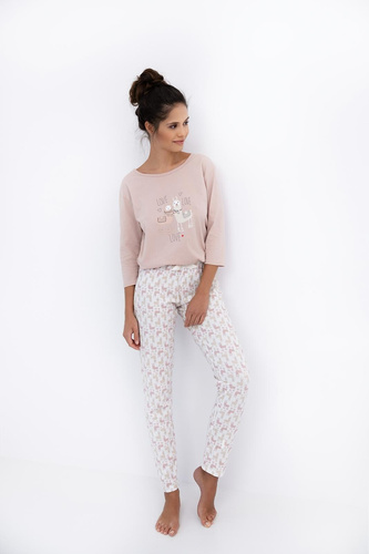 Дамска пижама Milani Sensis – 100% памук, лама, 3/4 ръкави
