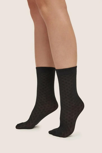 Gabriella Oria 1263 Black дамски чорапи 70 DEN с 3D шарка