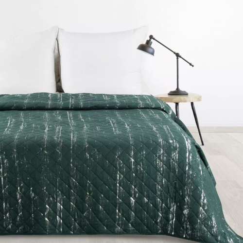 Декоративно покривало Blink 1 Design91 тъмно зелено/сребристо