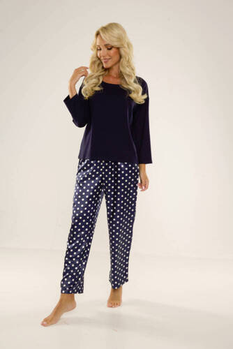 731 Magnolia Дамска пижама De Lafense - тъмносиня