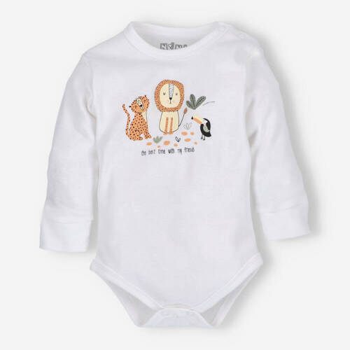 ABN-5265/ECR Боди от органичен памук Wild Animals Nini екрю