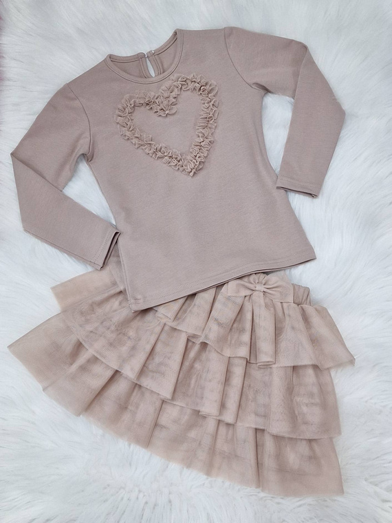 Бежова пола от тюл Mia Bambarillo