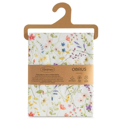 Покривка ANNA Eurofirany водоустойчива бяло-лилави цветя