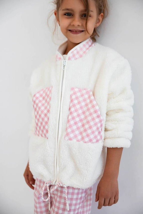 Детска блуза Nanny от Sensis - екрю-розова