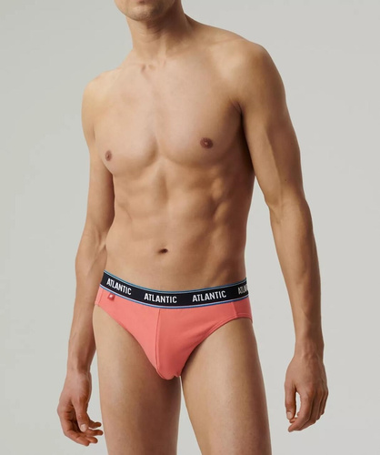 3MP-200 Slipy męskie Atlantic - granatowy-koralowy-szmaragdowy