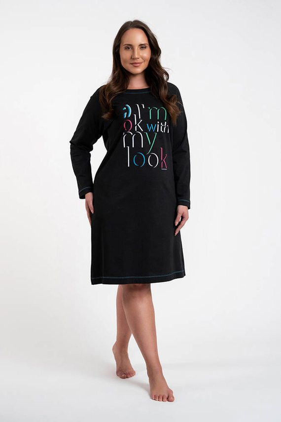 Нощница Olza Италианска мода - черна