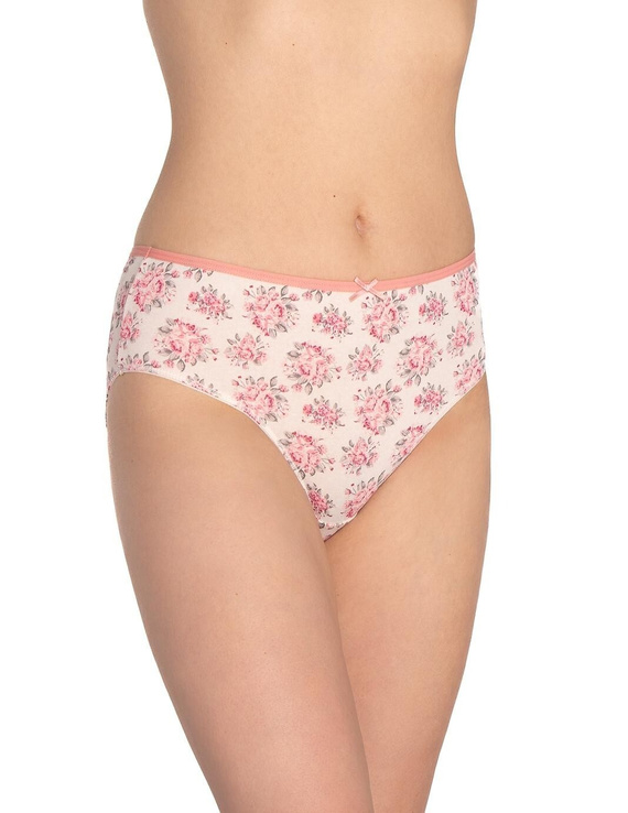 L-122BI-62 Дамски слипове Lama, комплект от 3 броя, памук, класическа кройка, сиво екрю бордо