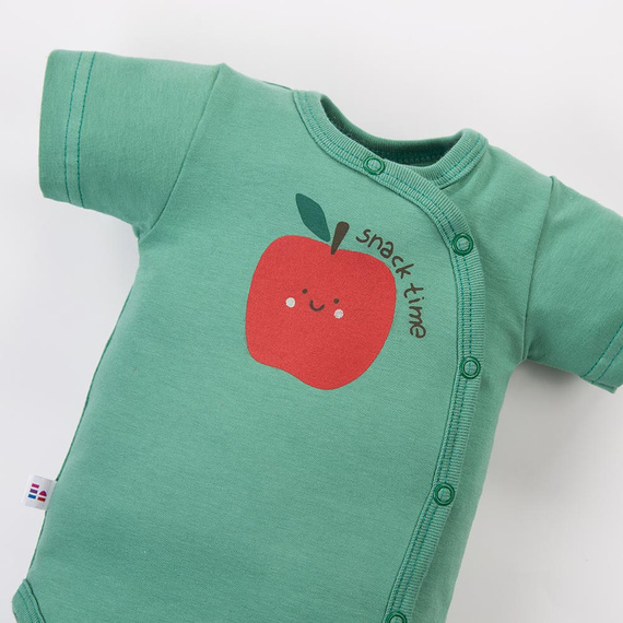 Боди за бебе Eevi Snack Time къс ръкав памук удобно