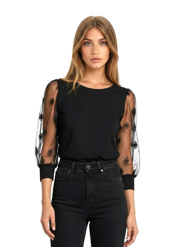 Елегантна дамска блуза Teria 3/4 Eldar | Мека вискоза и фина бродерия | Идеална за всяка повода