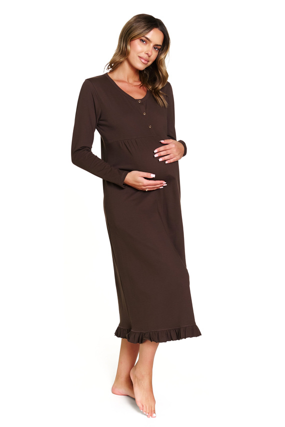 7318 Doctor Nap – Нощница за бременни и кърмачки от памук | Полско производство - брауни