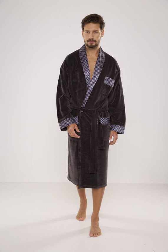 773 Мъжки форекс халат за баня Bonjour - графит