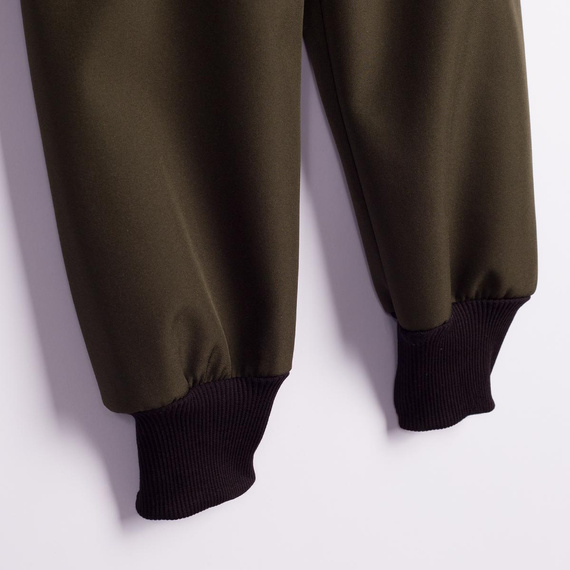 Nicol Детски панталон 229052 softshell с полар, висока талия, с маншети - каки