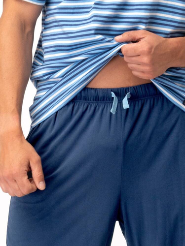 MNS 364 Мъжка пижама Key blue