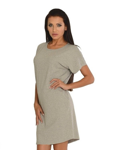 523 Нощна риза Paula kr. ръкав - mocca